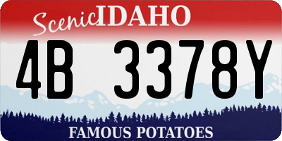ID license plate 4B3378Y