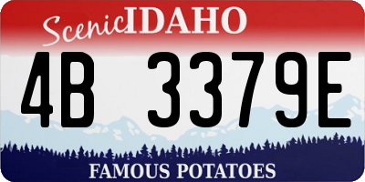 ID license plate 4B3379E