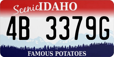 ID license plate 4B3379G