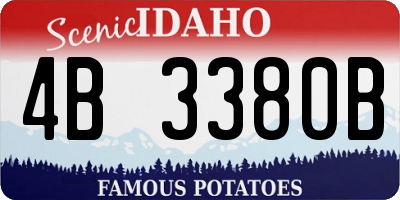 ID license plate 4B3380B