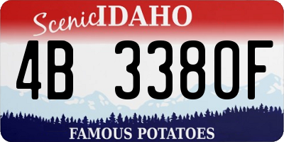 ID license plate 4B3380F