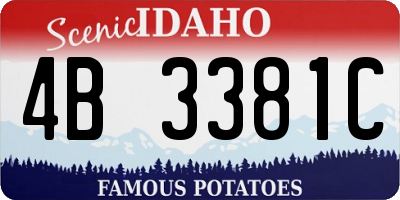 ID license plate 4B3381C
