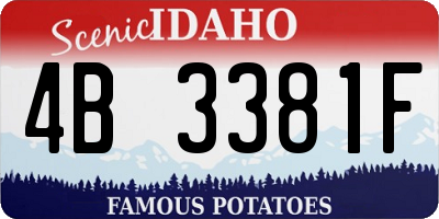 ID license plate 4B3381F
