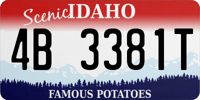 ID license plate 4B3381T