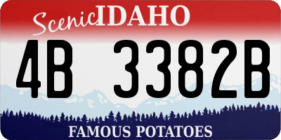 ID license plate 4B3382B