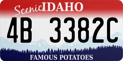 ID license plate 4B3382C