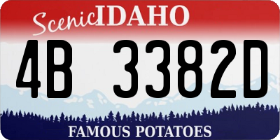 ID license plate 4B3382D