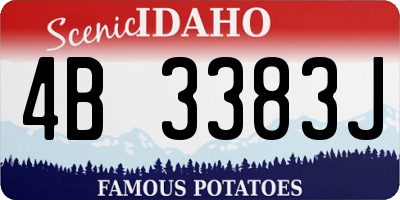 ID license plate 4B3383J