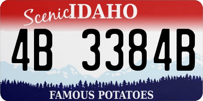 ID license plate 4B3384B