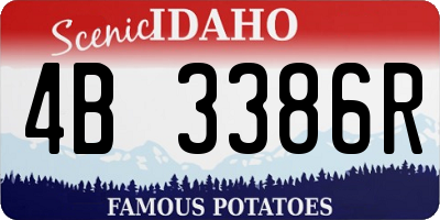 ID license plate 4B3386R