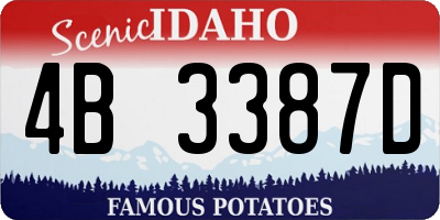 ID license plate 4B3387D