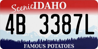 ID license plate 4B3387L