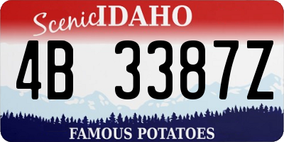 ID license plate 4B3387Z