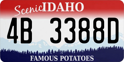 ID license plate 4B3388D