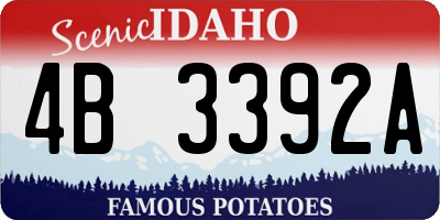 ID license plate 4B3392A