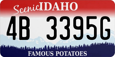 ID license plate 4B3395G