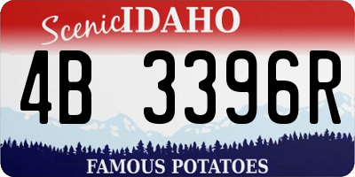 ID license plate 4B3396R