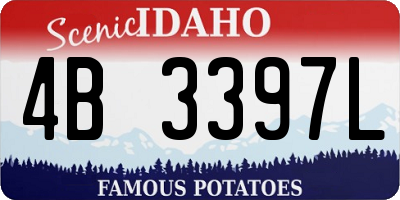 ID license plate 4B3397L