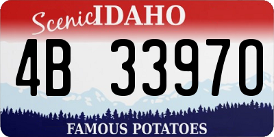 ID license plate 4B3397O