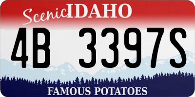 ID license plate 4B3397S