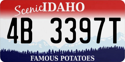 ID license plate 4B3397T