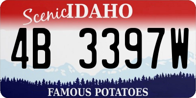 ID license plate 4B3397W