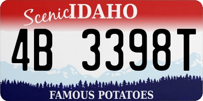 ID license plate 4B3398T