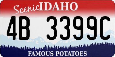 ID license plate 4B3399C
