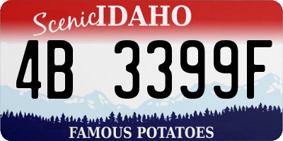 ID license plate 4B3399F