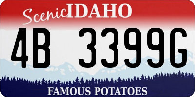 ID license plate 4B3399G