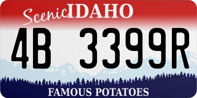 ID license plate 4B3399R