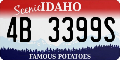 ID license plate 4B3399S