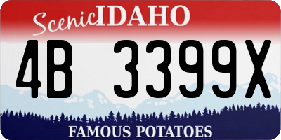 ID license plate 4B3399X