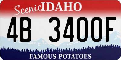 ID license plate 4B3400F