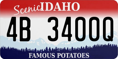 ID license plate 4B3400Q