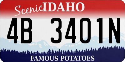 ID license plate 4B3401N