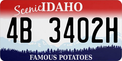 ID license plate 4B3402H