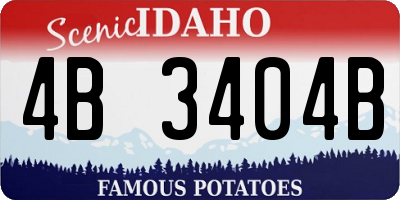 ID license plate 4B3404B