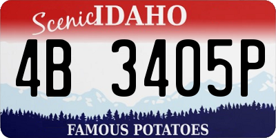 ID license plate 4B3405P
