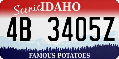 ID license plate 4B3405Z