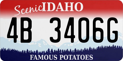 ID license plate 4B3406G