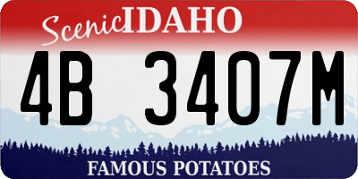 ID license plate 4B3407M