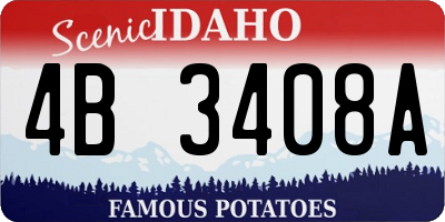 ID license plate 4B3408A