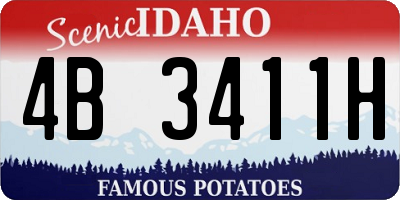 ID license plate 4B3411H