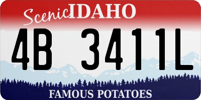 ID license plate 4B3411L