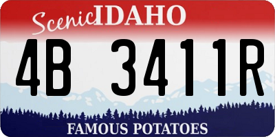 ID license plate 4B3411R