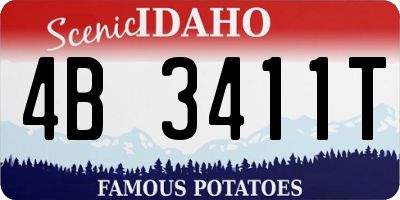 ID license plate 4B3411T