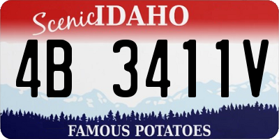 ID license plate 4B3411V