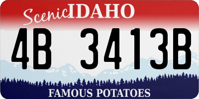 ID license plate 4B3413B