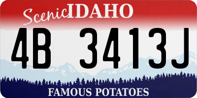 ID license plate 4B3413J